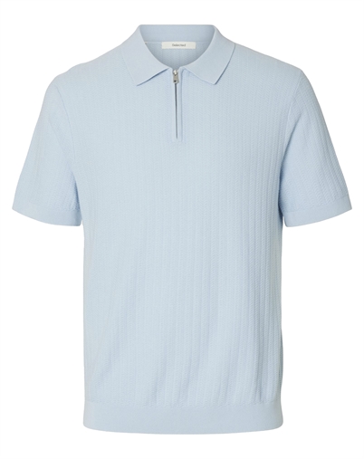 Selected - SLHCran Strik Structure Zip Polo - Skyway